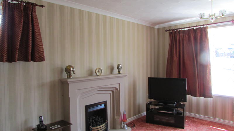 front room wallpapering