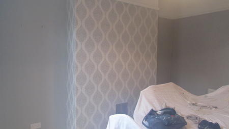 wallpapering dining room